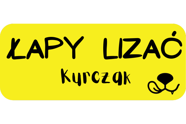 Żółty przycisk do planu dietetycznego Łapy Lizać z kurczakiem