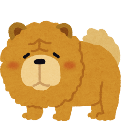 Ilustracja pies chow chow